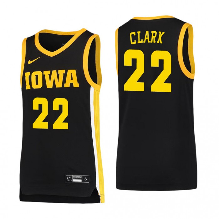 Youth Iowa Hawkeyes Caitlin Clark Team Replica Basketball Jersey Black